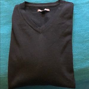 Nordstrom, Black V-Neck Merino Wool